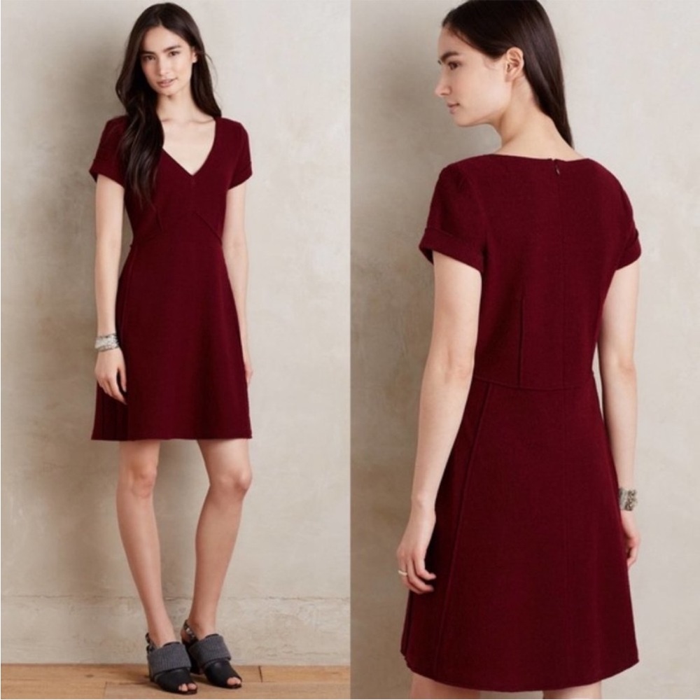 Anthropologie sparrow seamed boiled dress